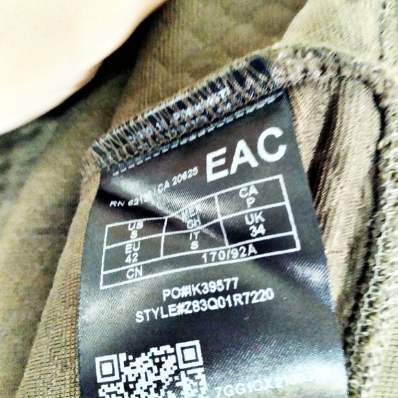 G by Guess Army Green Quilted Textured Zip Up Jacket - Picture 9 of 11